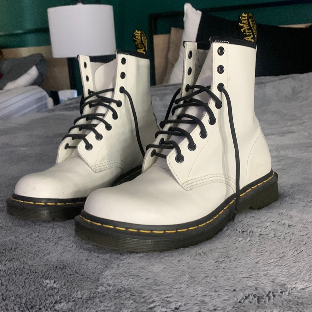 white high top doc martins
